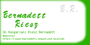 bernadett riesz business card